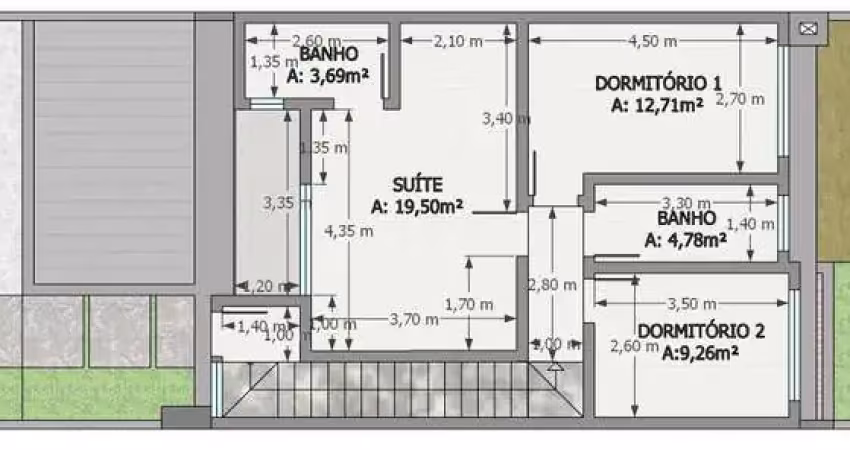Sobrado duplex 3 quartos sendo 1 suíte para venda no bairro cidade nova em passo fundo
