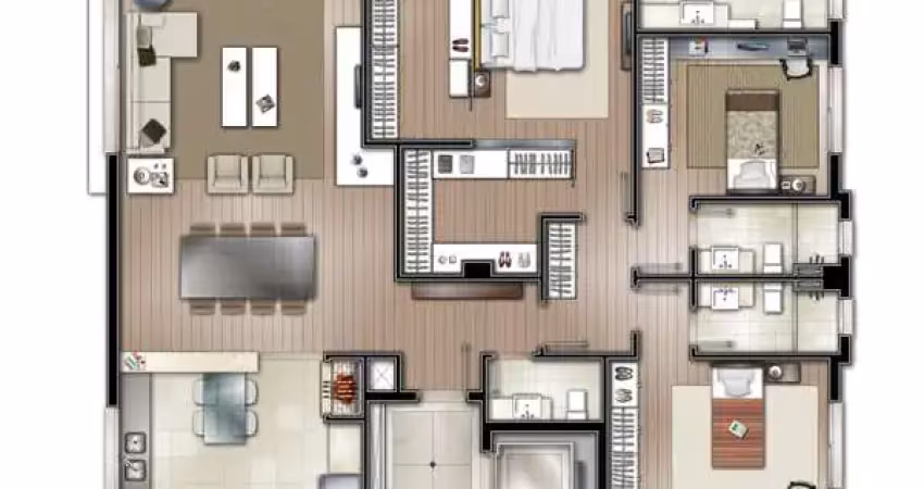 Apartamento 3 quartos sendo 3 suítes para venda no bairro exposição em caxias do sul