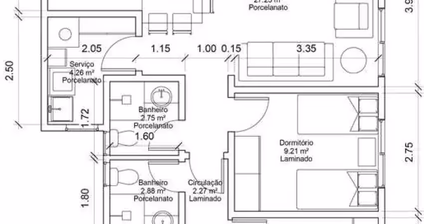 Apartamento 3 quartos para venda no bairro centro  em passo fundo