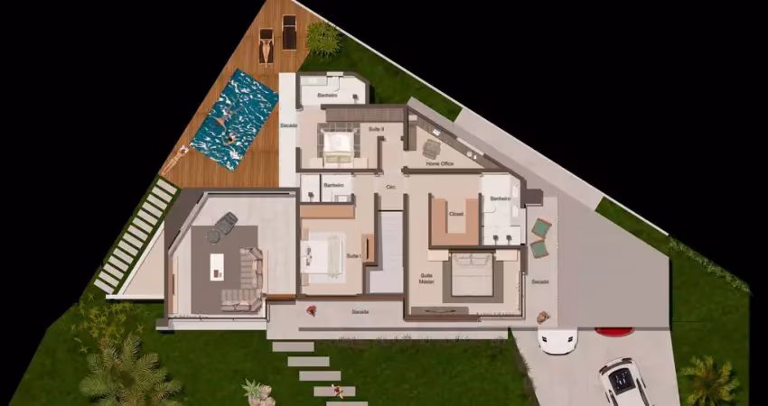 Casa 3 quartos sendo 2 suítes para venda no bairro centro  em passo fundo