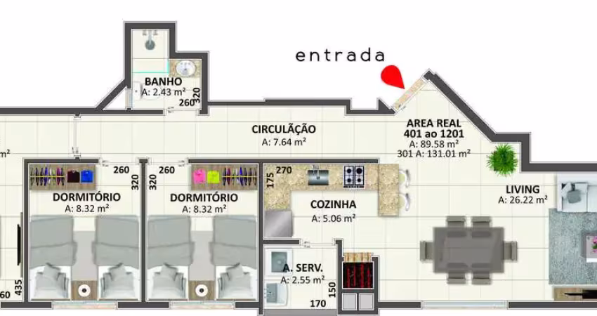 Apartamento 1 quarto sendo 1 suíte para venda no bairro centro em capão da canoa
