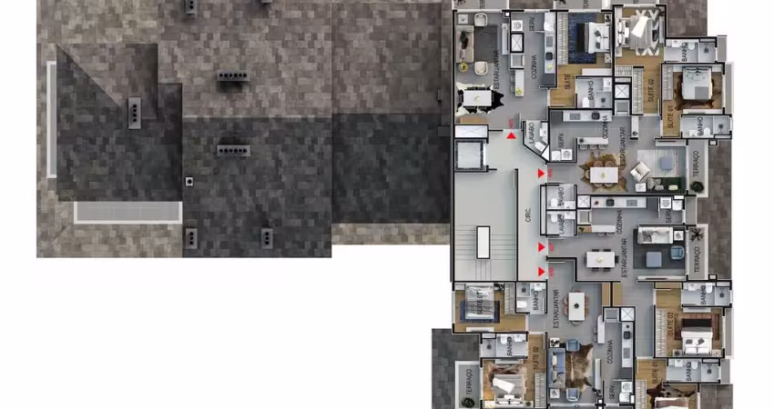 Apartamento 2 quartos sendo 2 suítes para venda no bairro dutra em gramado