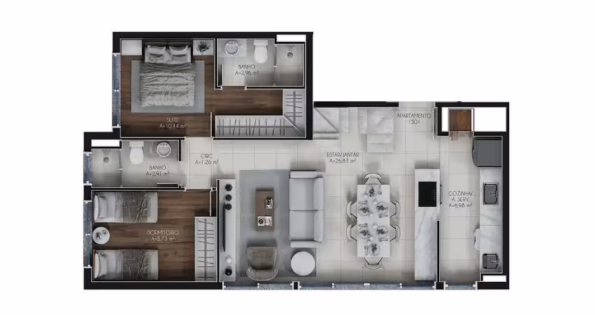 Apartamento 3 quartos sendo 1 suíte para venda no bairro jardim botânico em porto alegre