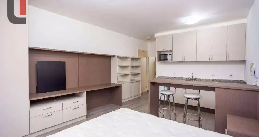 Studio com 1 quarto para alugar, 30 m² por r$ 2.100/mês - centro cívico - curitiba/pr