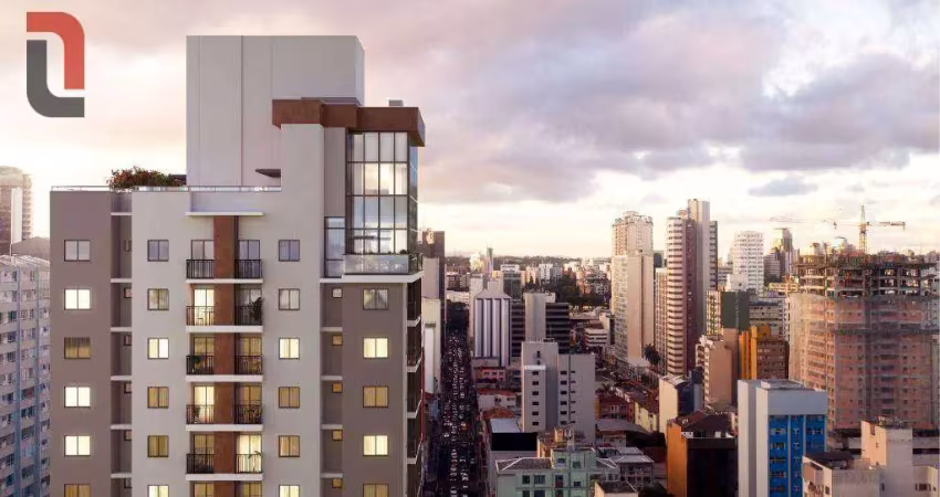 Apartamento com 1 dormitório à venda, 29 m² por r$ 376.399,64 - centro - curitiba/pr
