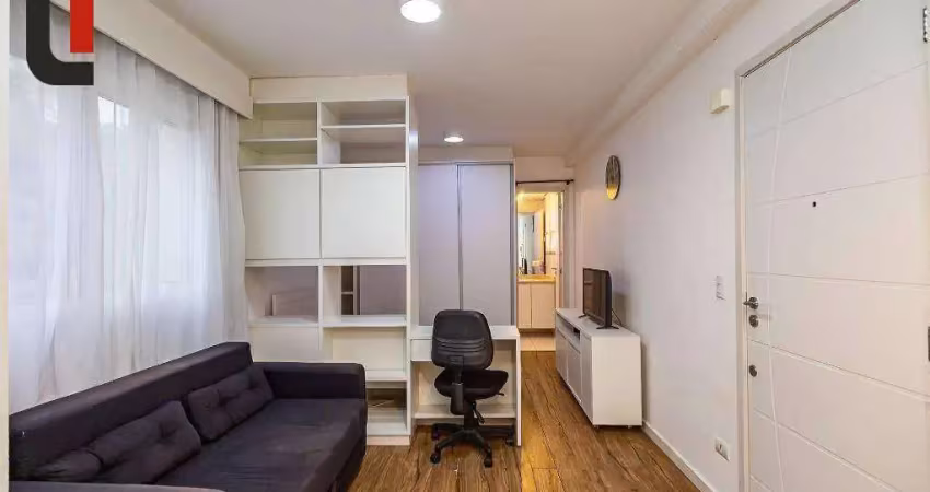 Studio com 1 quarto para alugar, 29 m² por r$ 1.800/mês - mercês - curitiba/pr