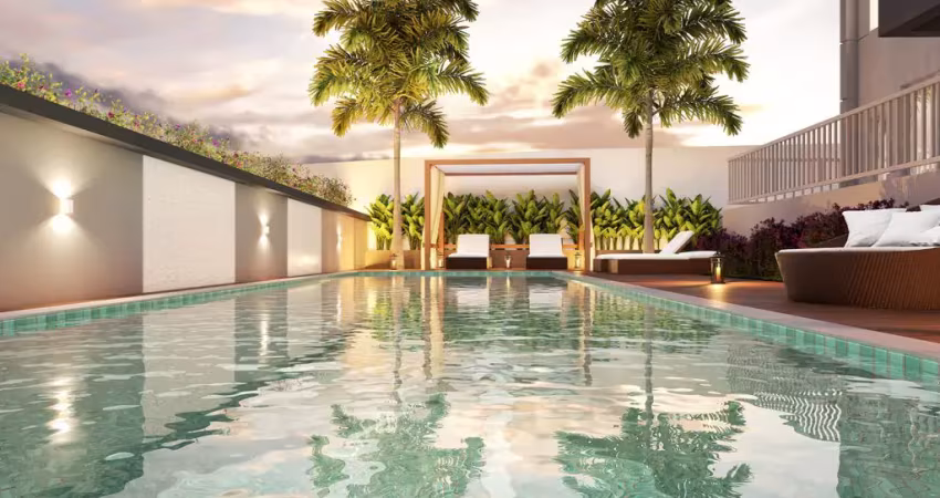 Apartamento de 37m², 2 dormitórios e varanda, entrega esse ano| 5 min da estação