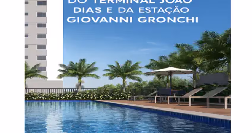 Apartamento com 41m² - 2 dormitórios e varanda. 7 minutos da estação giovanni gronchi