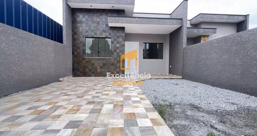Casa nova com 3 quartos no litoral