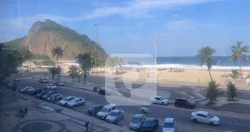 Apartamento de frente para o mar com vista maravilhosa para a praia do Leme.