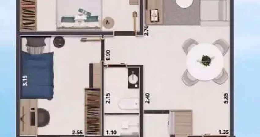 Apartamento com 2 quartos à venda na Rua Martins Barbosa, Benfica, Juiz de Fora