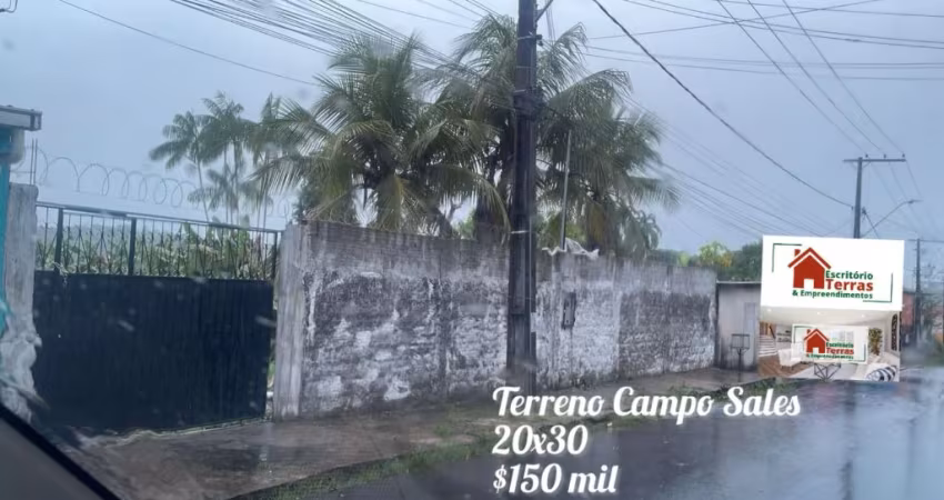 Terreno Campos Sales murado com poço Tarumã- Manaus