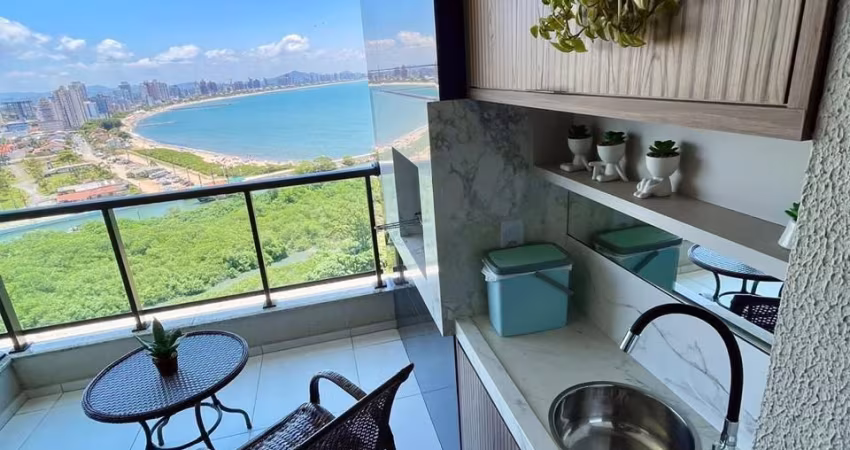 LINDO APARTAMENTO FRENTE MAR ANDAR ALTO TRES QUARTOS