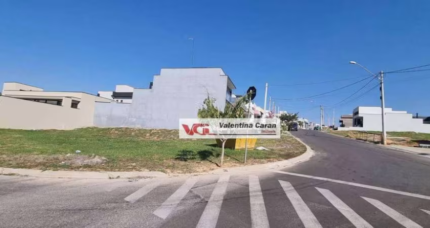 Terreno com 377,17m² de esquina com visão privilegiada da mata  do Condomínio Residencial Mantova