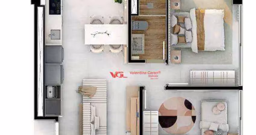 Apartamento com 2 dormitórios à venda, 50 m² por r$ 579.268,80 - centro - indaiatuba/sp