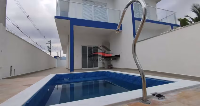 SOBRADO COM 3 QUARTOS E PISCINA EM CARAGUATATUBA-SP