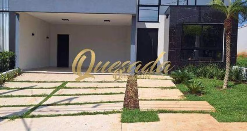 Casa térrea nova, à venda, 3 suítes, piscina, escritório, Condomínio Piemonte, Indaiatuba.