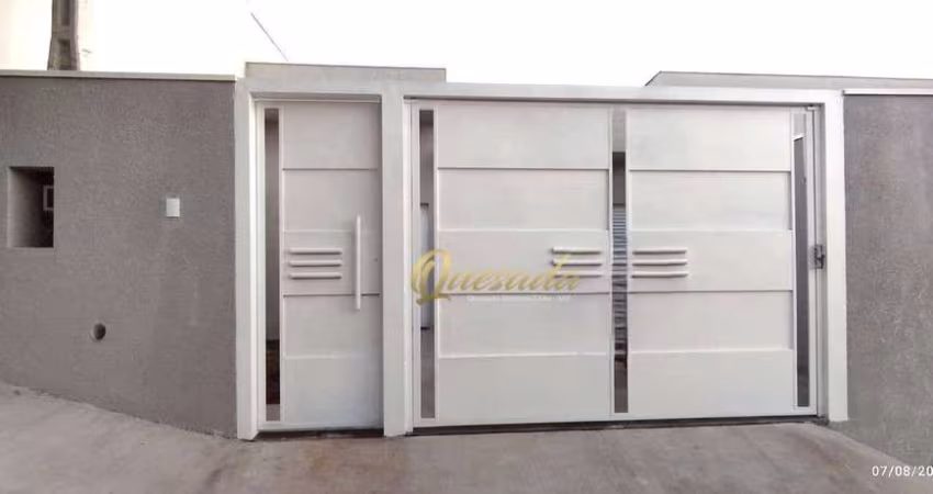 Casa térrea nova à venda, 3 quartos,1 suíte, quintal, Jardim das Maritacas, Indaiatuba.