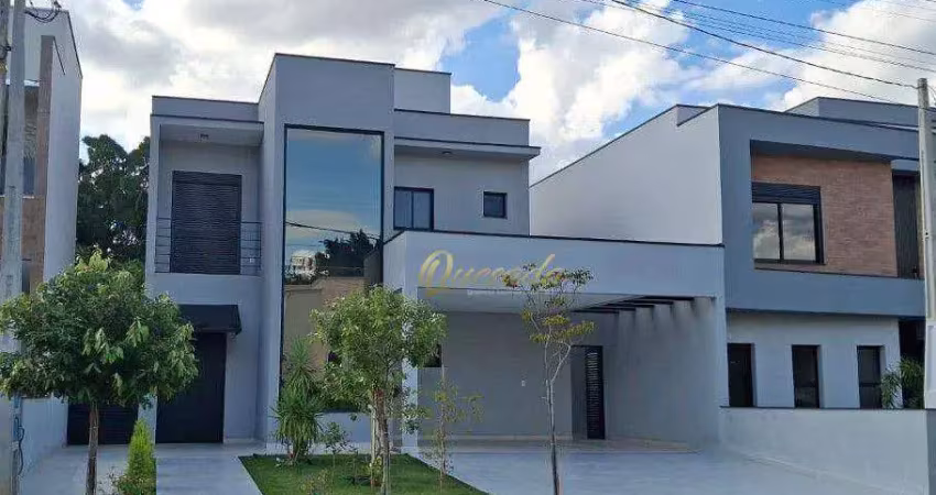 Sobrado novo à venda, 3 suítes, escritório, planejados, condomínio jardins di roma, indaiatuba.