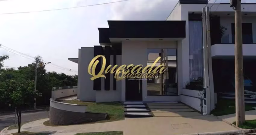 Casa térrea nova, à venda, 3 suítes, piscina, escritório, condomínio mantova, indaiatuba.