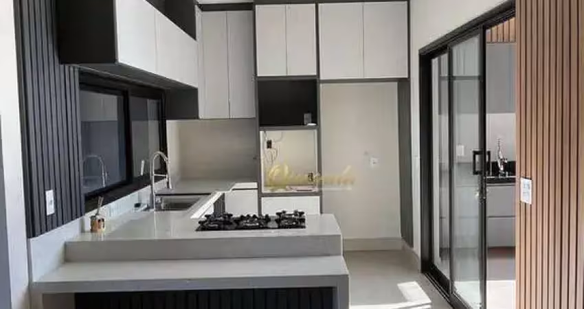 Casa nova à venda, 3 suítes, planejados, piscina, condomínio gran reserve, indaiatuba.