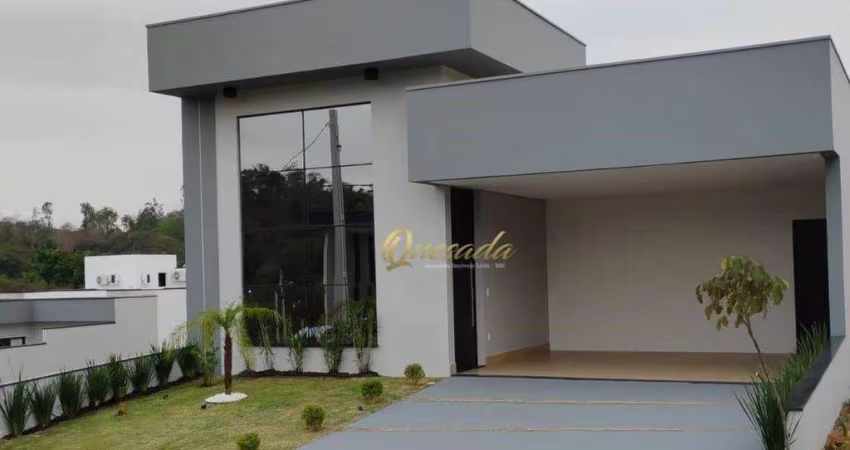 Casa térrea nova à venda, 3 suítes, planejados, Condomínio Gran Reserve, Indaiatuba.
