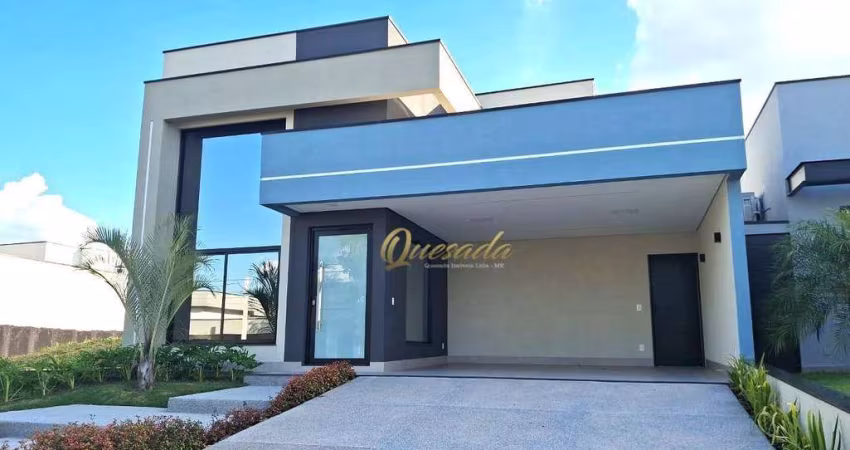 Casa térrea nova, à venda, 3 suítes, planejados, piscina, Condomínio Piemonte, Indaiatuba.