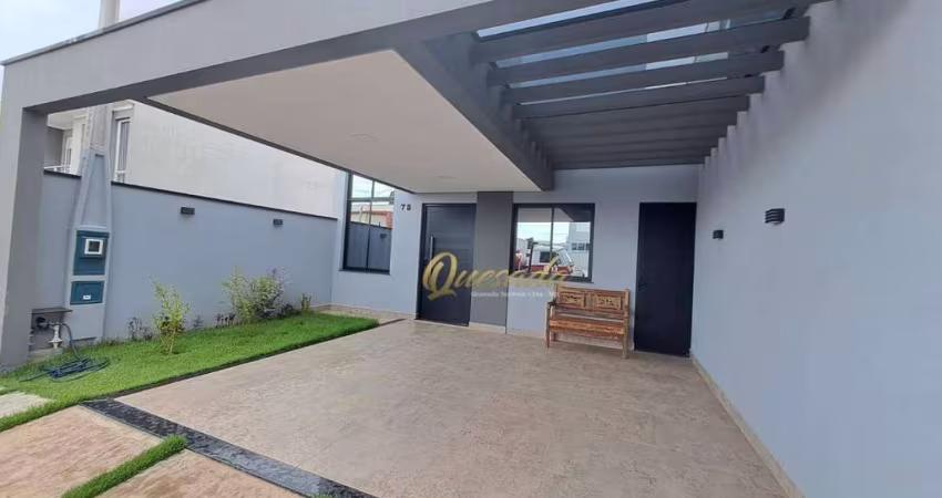 Casa térrea, seminova, à venda, 3 quartos, 1 suíte, planejados, Condomínio Park Real, Indaiatuba.