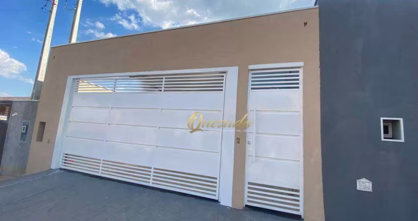 Casa assobradada nova à venda, 2 dormitórios, 1 suíte, Jardim dos Sabiás, Indaiatuba.