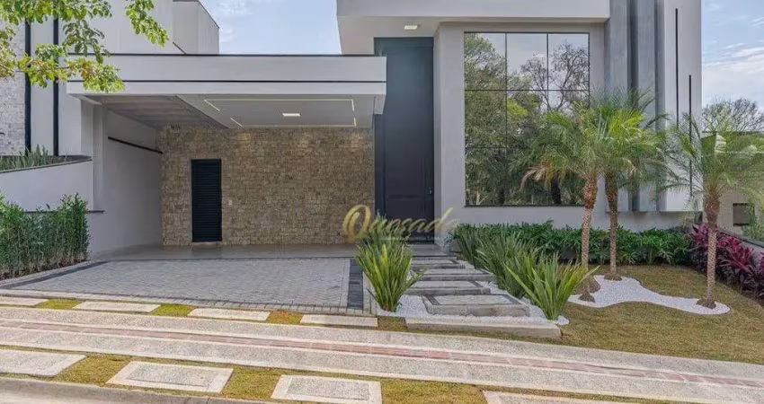 Casa térrea nova, à venda, 3 suítes, planejados, piscina, condomínio london park, indaiatuba.