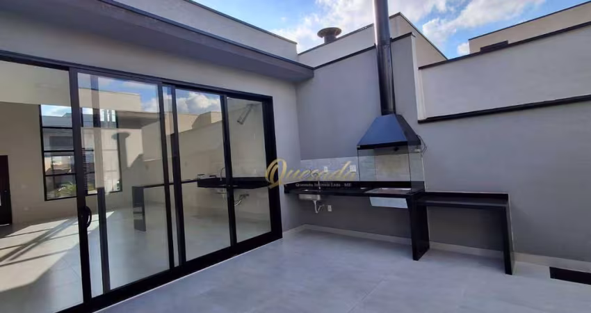Casa térrea nova à venda, 3 suítes, planejados, Condomínio Jardins Di Roma, Indaiatuba.
