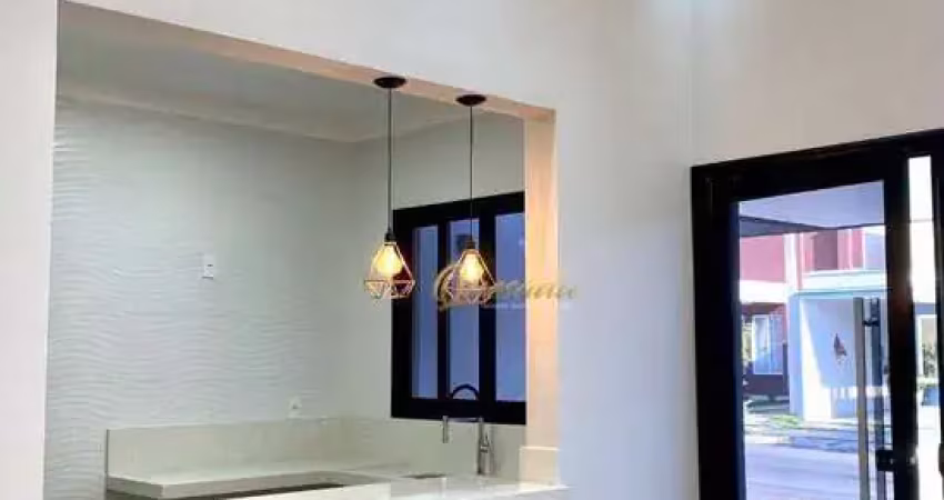 Casa térrea nova à venda, 3 dormitórios, 1 suíte, área gourmet, condomínio park real, indaiatuba.