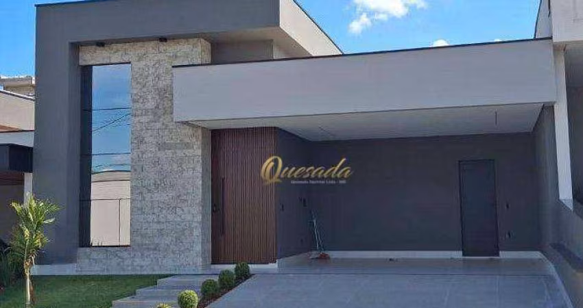 Casa à venda, 3 suítes, planejados, piscina, escritório, Condomínio Piemonte, Indaiatuba.