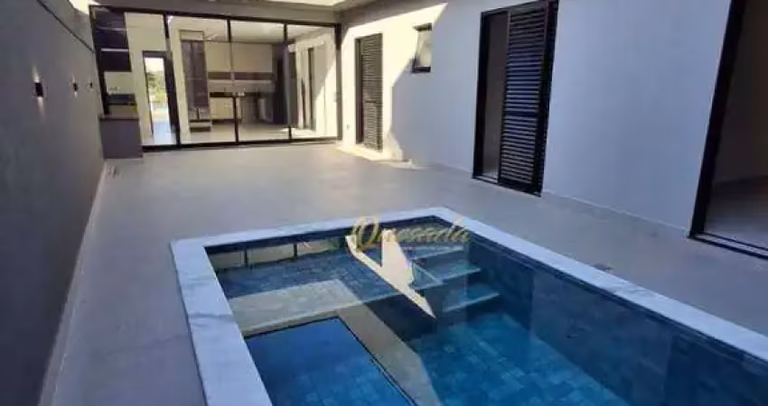 Casa à venda, 3 suítes, planejados, piscina, escritório, condomínio piemonte, indaiatuba.