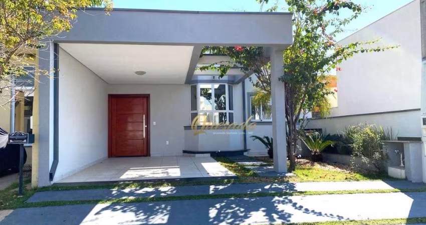 Casa térrea para locação, 3 dormitórios, 1 suíte, planejados, Condomínio Montreal, Indaiatuba.