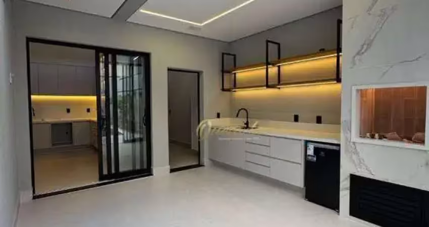 Casa térrea nova, à venda, 3 suítes, planejados, piscina, condomínio london park, indaiatuba.