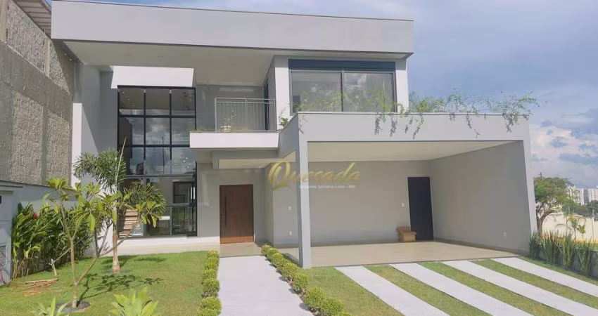 Sobrado novo, à venda, 3 suítes, escritório, piscina, Condomínio Villa Sapezal, Indaiatuba.