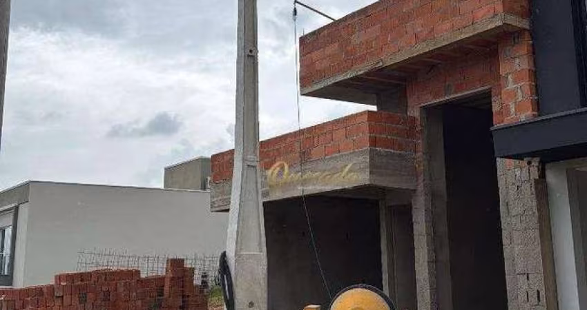 Casa térrea em construção, à venda, 3 suítes, Condomínio Gran Reserve, Indaiatuba.