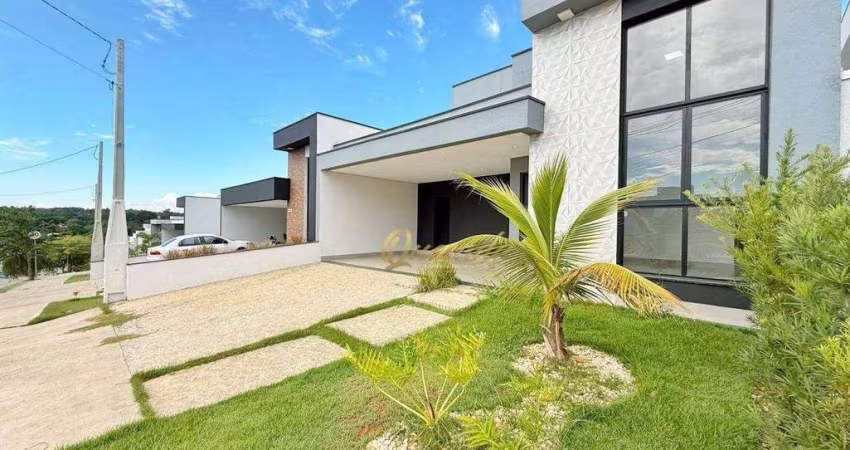Casa térrea nova, à venda, 3 suítes, planejados, piscina, Condomínio Piemonte, Indaiatuba.