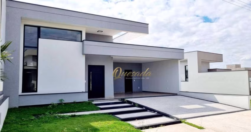 Casa térrea nova, à venda, 3 suítes, planejados, piscina, Condomínio Di Roma Piazza Venezia, Indaiatuba.