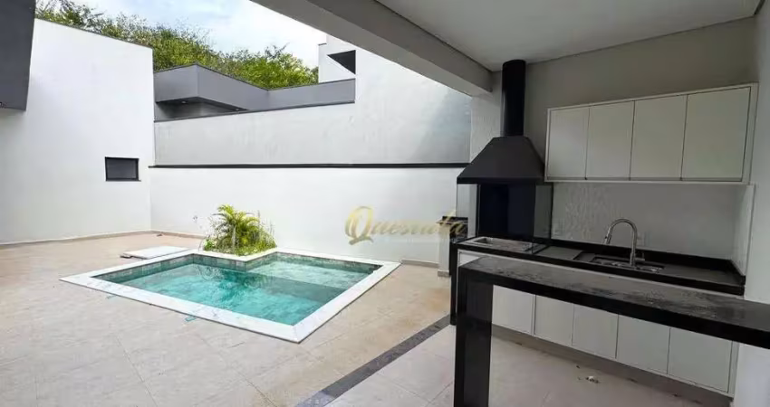 Casa térrea à venda, 3 quartos, 2 suítes, piscina, planejados, condomínio gran reserve, indaiatuba.