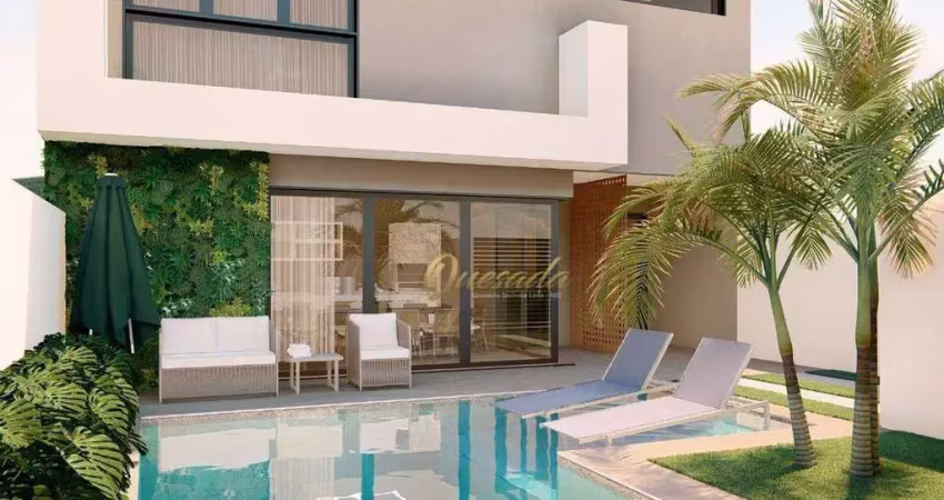 Casa térrea nova, à venda, 3 suítes, escritório, piscina, planejados, condomínio evidências, indaiatuba.