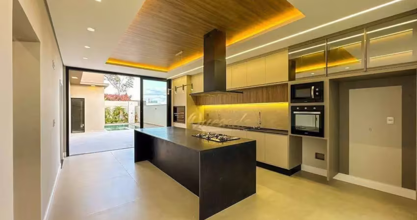 Casa térrea nova à venda, 4 suítes, planejados, piscina, condomínio helvétia park ii, indaiatuba.