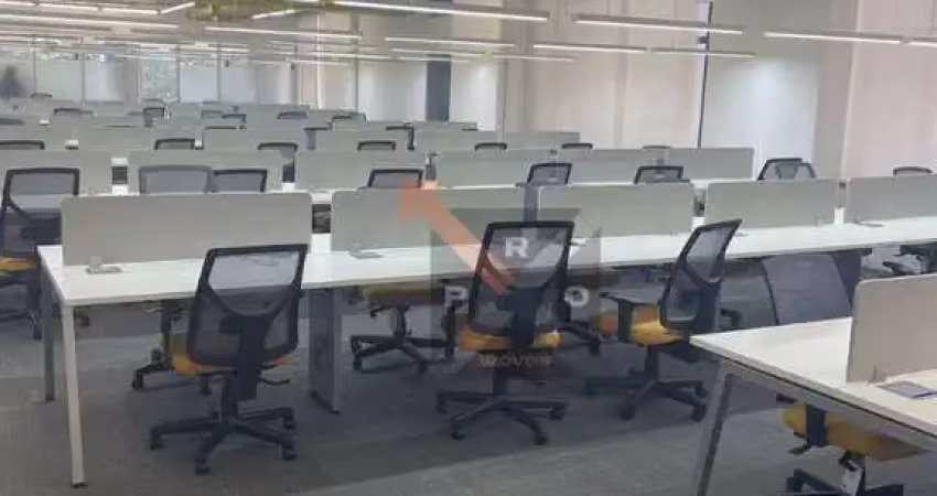 Berrini - laje comercial - 586,65 m² área útil, 04 banheiros e 10 vagas de garagem, mobiliado com: mesas, cadeiras