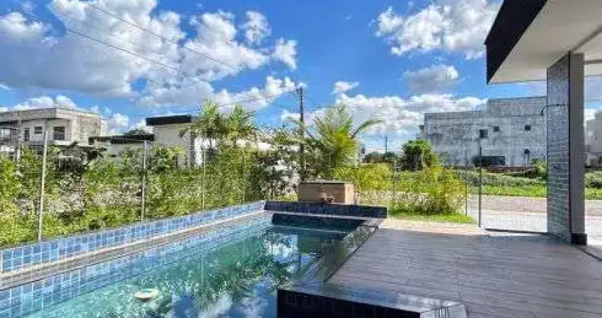 Jn alugo casa 4 suítes e 4 vagas no residencial castanheira
