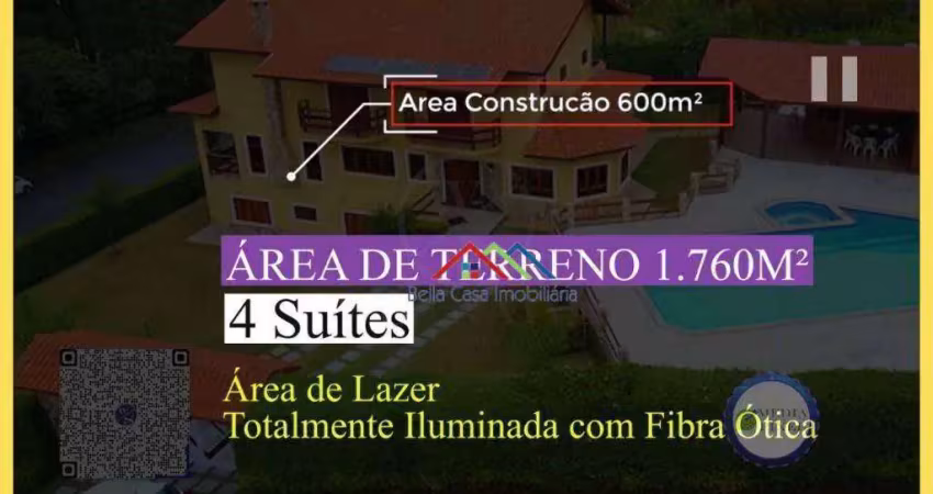Casa com 4 suítes à venda, 600 m² por r$ 2.500.000 - condomínio jardim das palmeiras - bragança paulista/sp