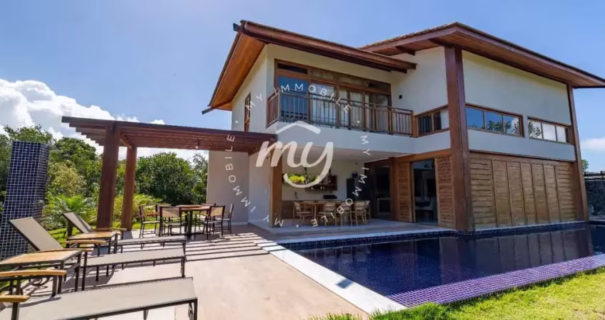 Praia do forte| casa luxuosa duplex| 424 m2| 4 suítes| 4 vagas| área gourmet| piscina