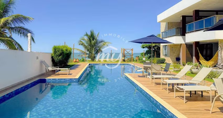 Itacimirim| Apartamento Pé na Areia 70m²| 2 Suítes| 2 Vagas| Mobiliado| Vista Mar