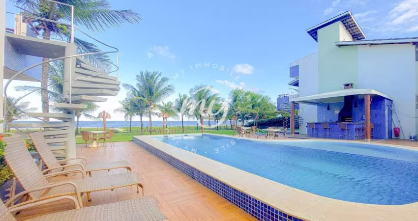 Itacimirim|Apartamento com Terraço 73m²| 3 Suítes|1 Vaga| Mobiliado| Pé na areia