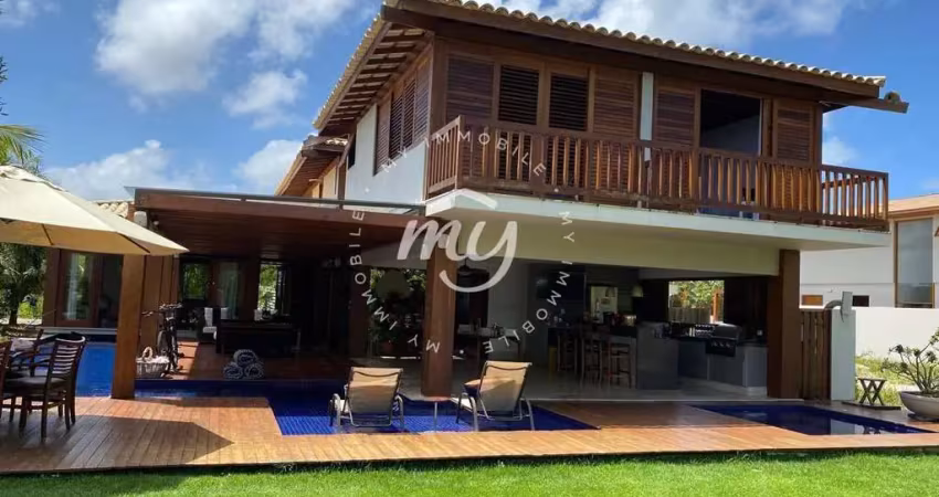 Praia do forte| casa duplex com 480m²| alto padrão| mobiliada| 5 suítes| churrasqueira